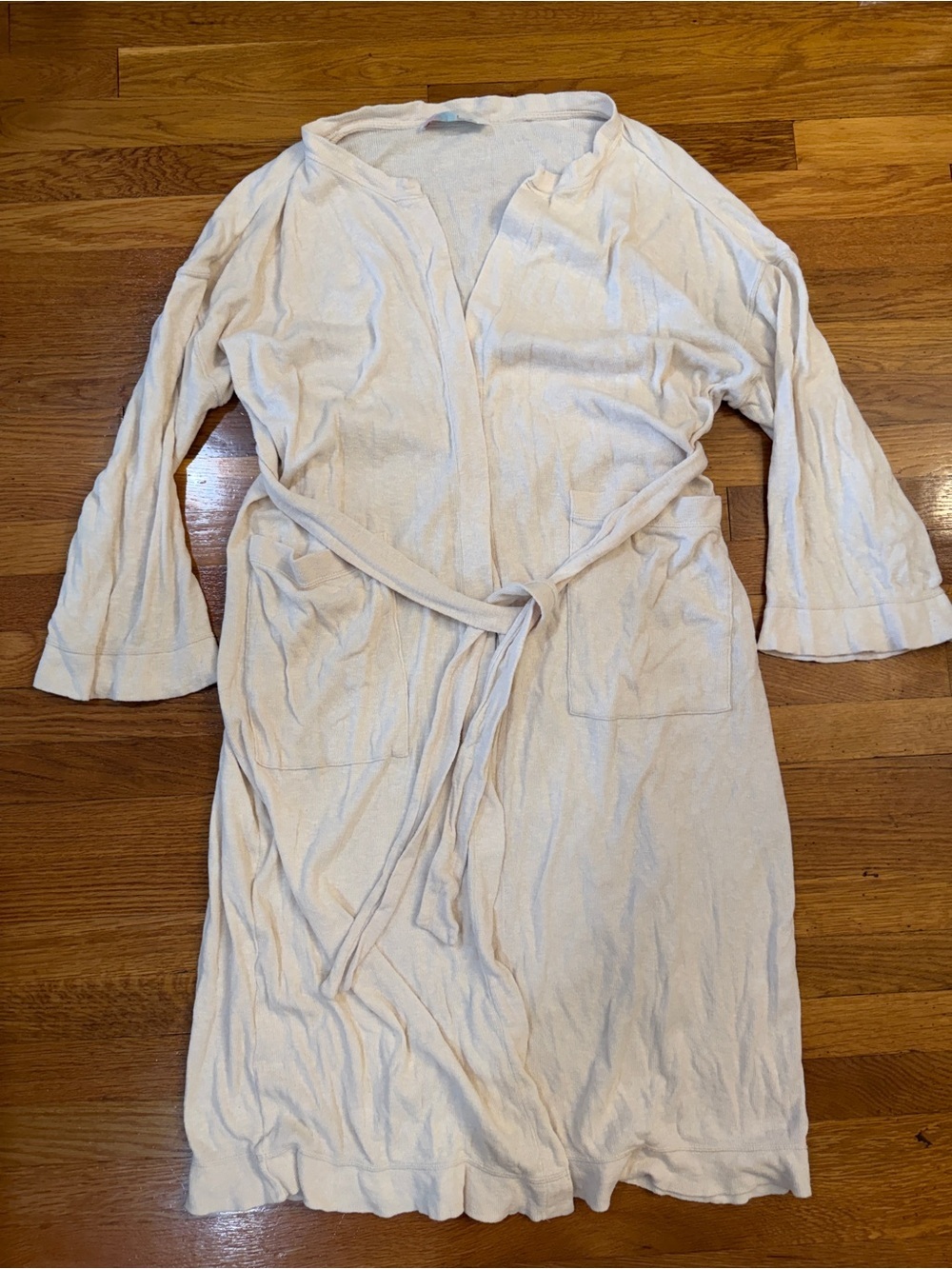Free People FP BEACH Golden Sands Long Cardigan Duster Robe Ivory/Cream - Small